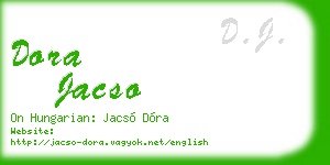 dora jacso business card